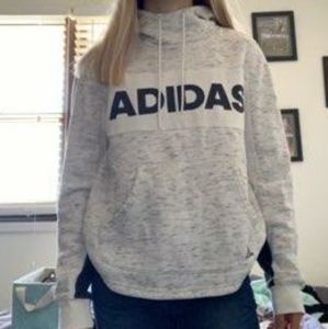 White and black addidas hoodie